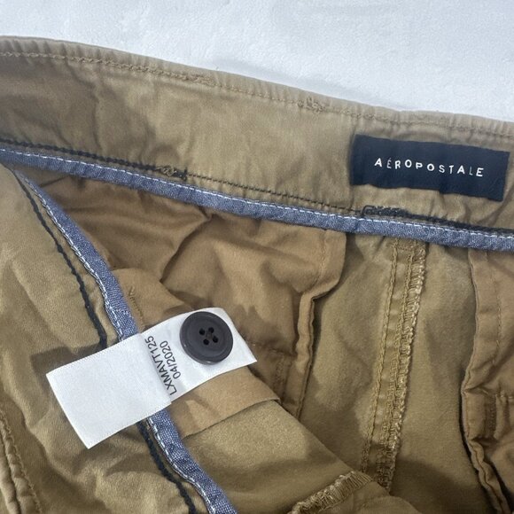Aeropostale men's next level flex slim tan chino shorts size 27 - Picture 5 of 13